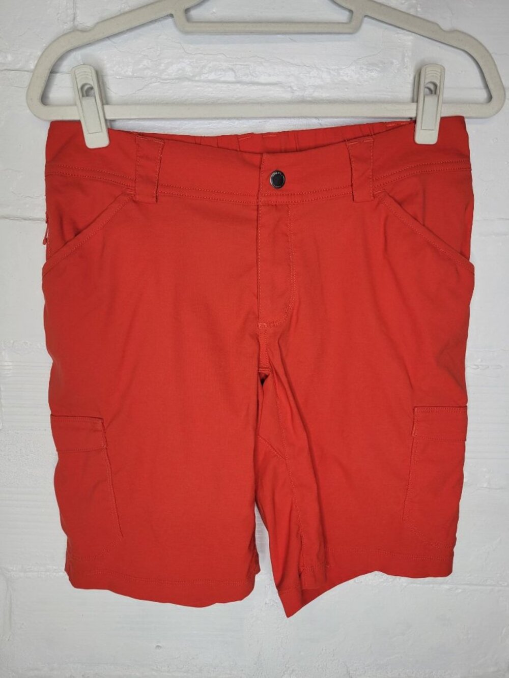 Duluth Trading Co Women's Size 6 Bermuda Cargo Shorts Orange